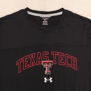 Under Armour Texas Tech Red Raiders College Football T Shirt Mens Size L Black